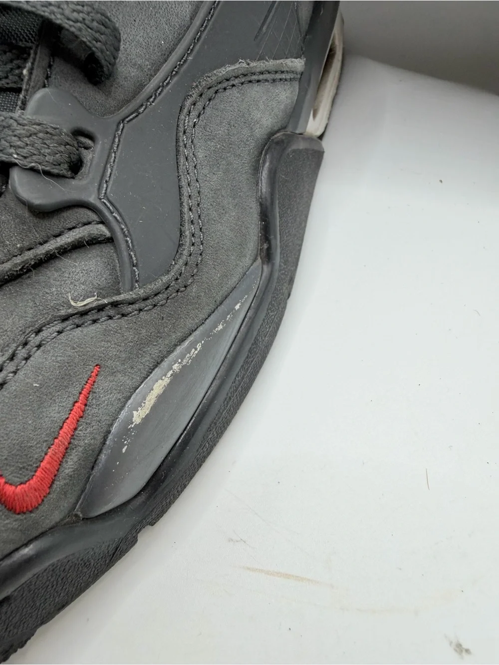 Jordan Kids Gray Sneakers with Red Swoosh